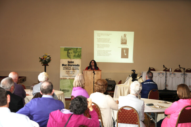 Mary McAuliffe UCD speaking at the Sean MacDiarmada Summer School in Kiltyclogher Co Leitrim